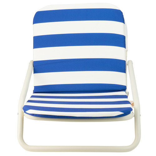 Navy Stripe Foldable Beach Chair Temple Webster